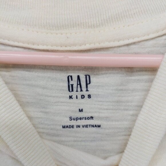 GAP Kids Supersoft Top Girls Cream Long Sleeve Pullover Size M - Picture 3 of 6